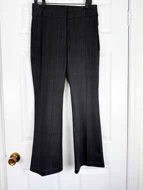 Zac and Rachel Black Gray Plaid Tummy Control Stretch Dress Pants Medium